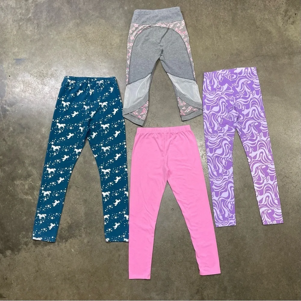 Girls Clothing Lot Justice Wonder Nation Betsy Johnson Leggings Tops